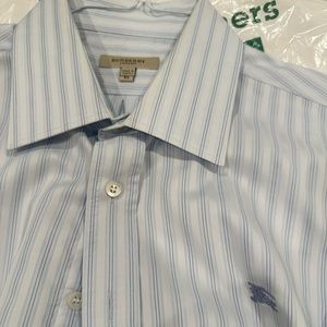 Mens Burberry striped button up shirt x-large